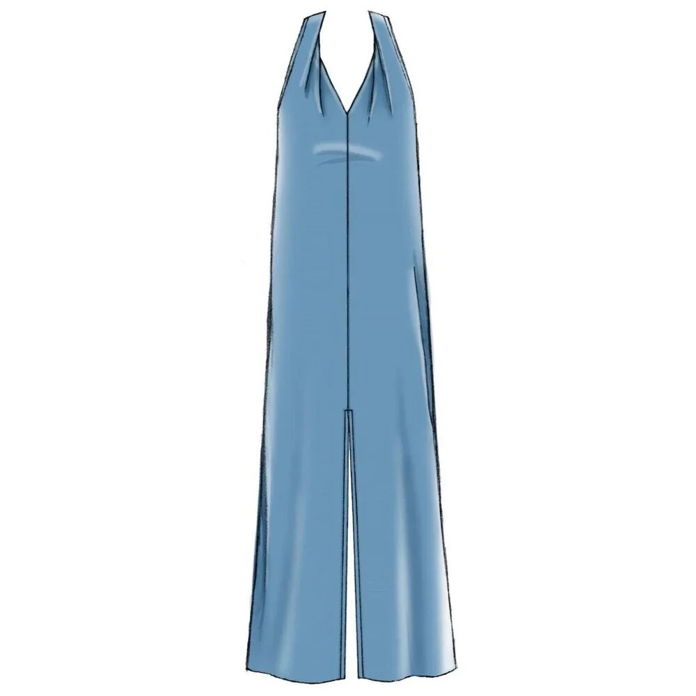 McCall's M7775 Dress Sewing Pattern Women Size 6-14 Halter Maxi Mini Slit Easy‎